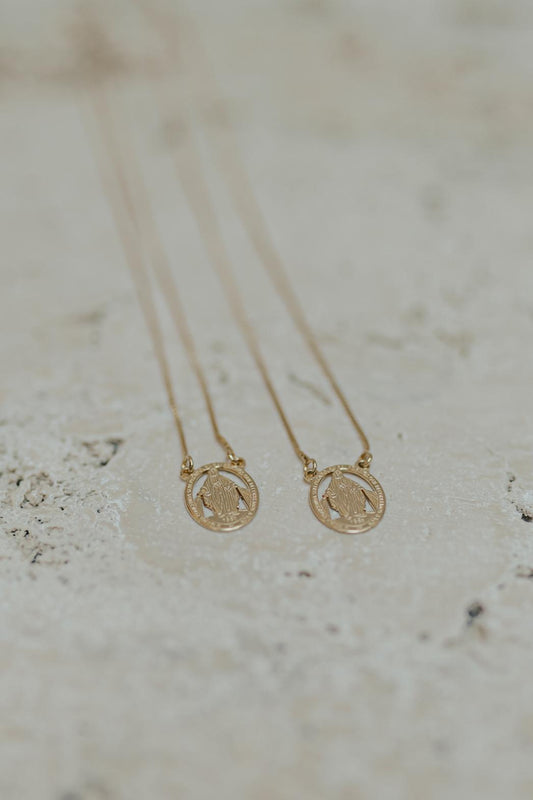 Colar Escapulário Nossa Senhora das Graças Prata 925 Dourado