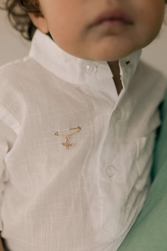 Alfinete Batizado Espírito Santo Dourado