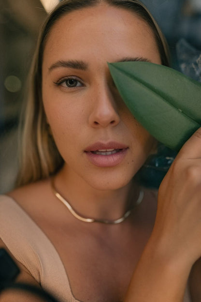 Colar Choker Aro Orgânico Dourado