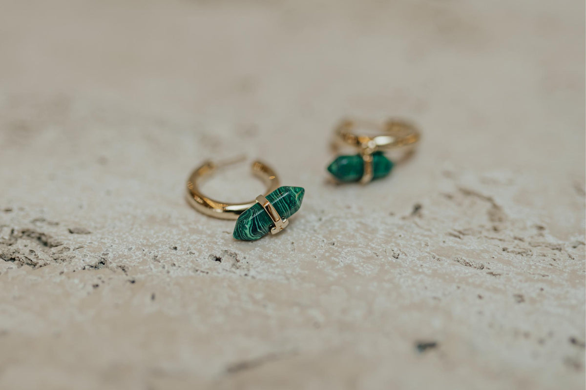 Brinco Argola Sextavado Dourado