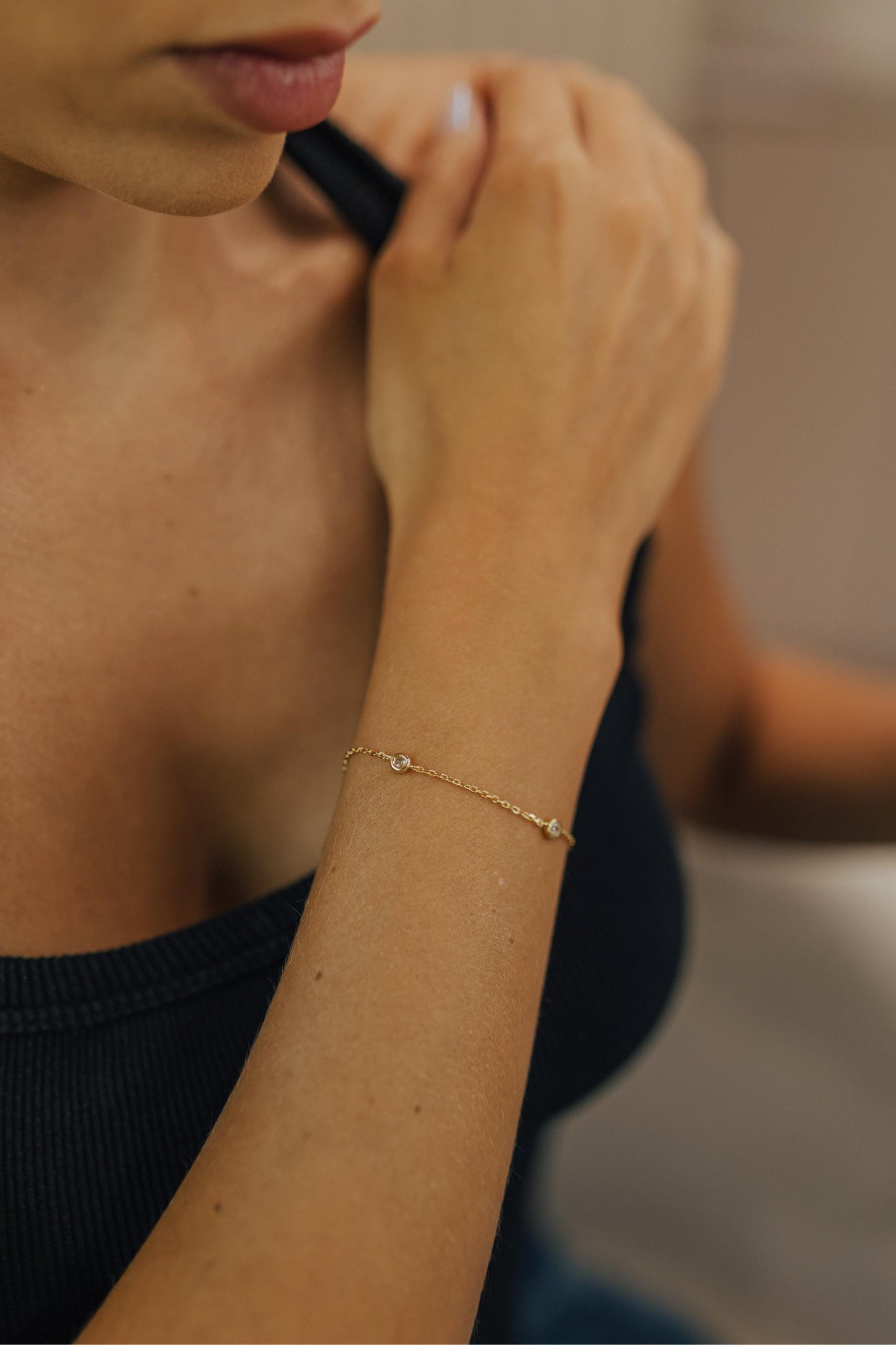 Pulseira Confetes Cristal Moissanite Prata 925