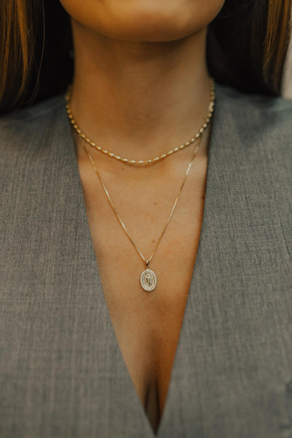 Colar Nossa Senhora de Guadalupe Mini Dourado