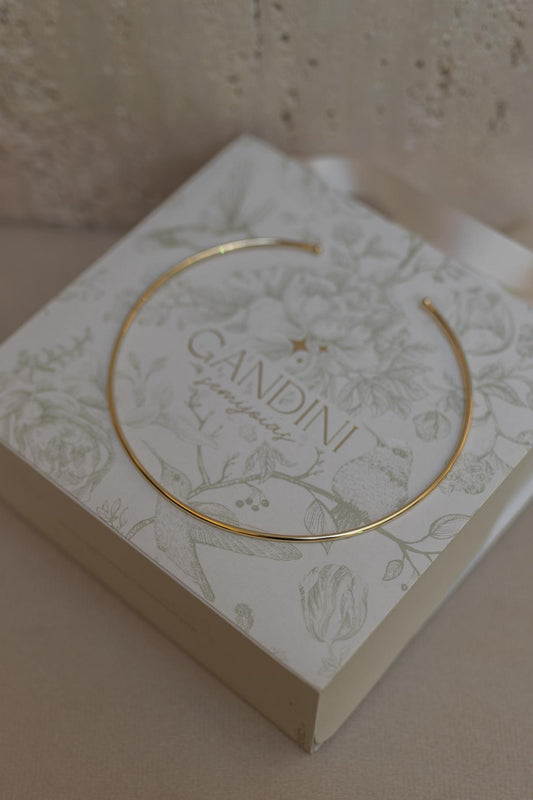 Choker Aro Tubo Slim Dourado