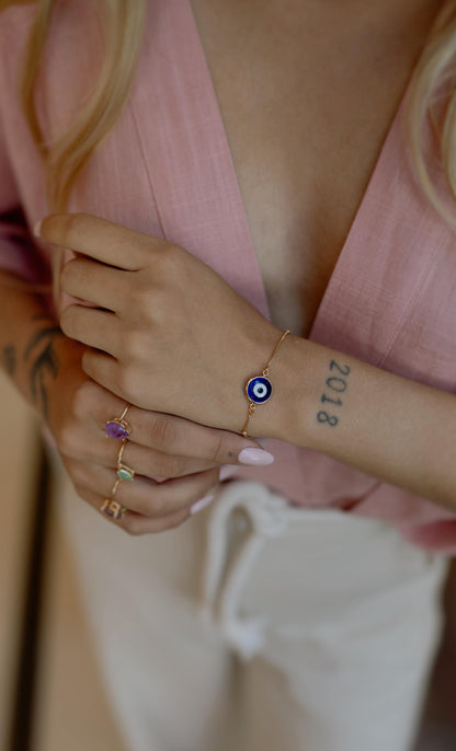 Pulseira Olho Grego Dourado