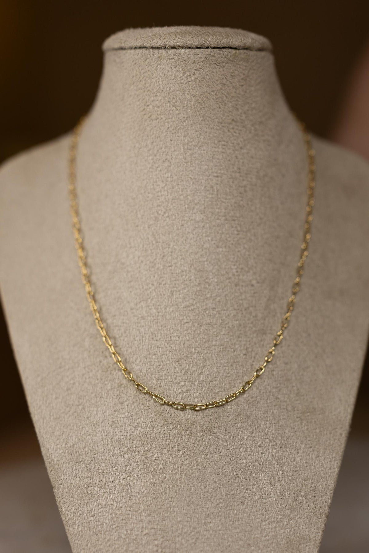 Colar Elos 2mm Dourado