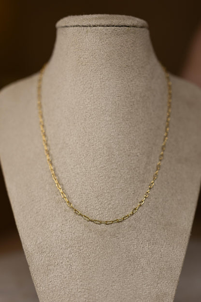 Colar Elos 2mm Dourado