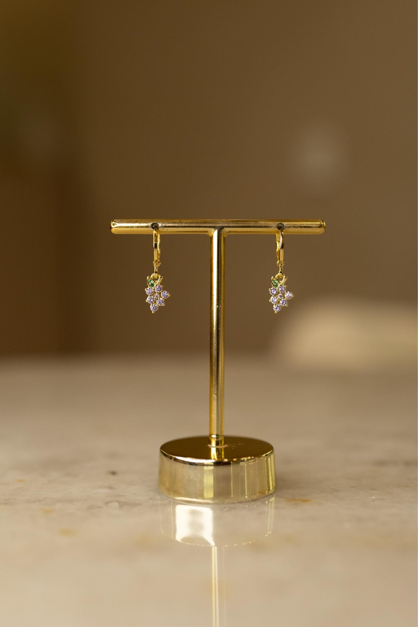 Brinco Argola Uva Dourado