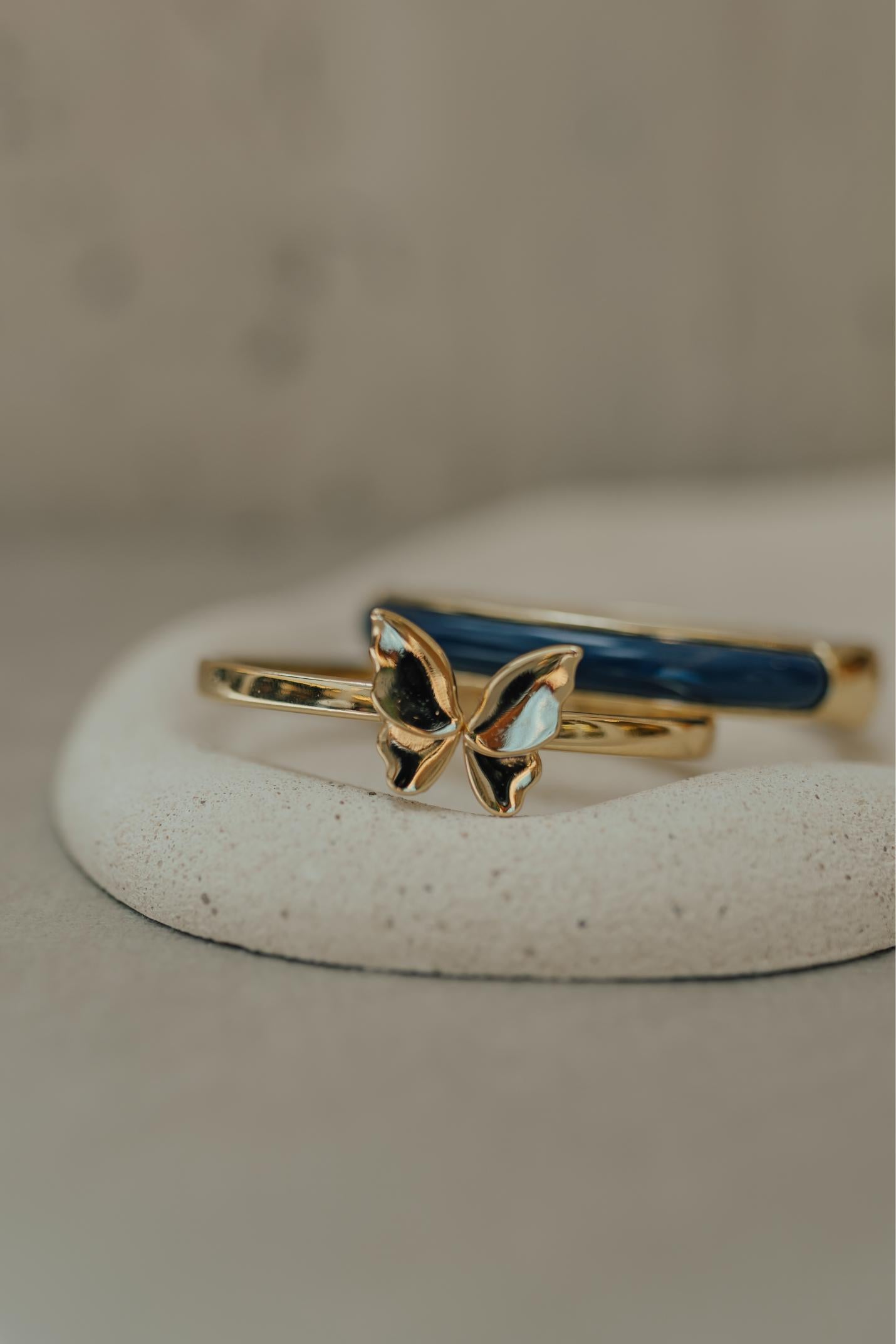 Bracelete Azul Marinho Dourado