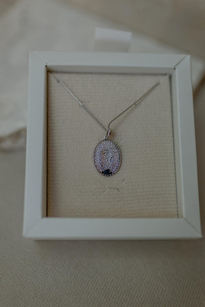 Colar Nossa Senhora de Guadalupe Ródio Branco