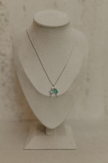 Colar Filhos com Pérolas Ródio Branco