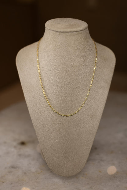Colar Elos 2mm Dourado