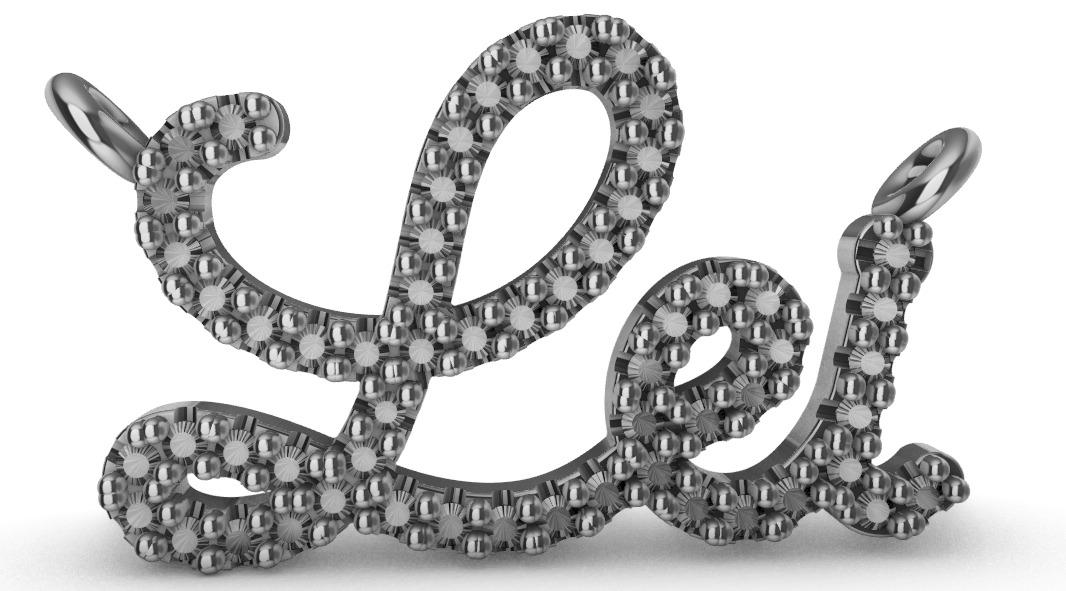 Colar Nome Personalizado 0,9mm Moissanite Prata 925