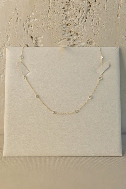 Colar Choker Tiffany Cristal Dourado