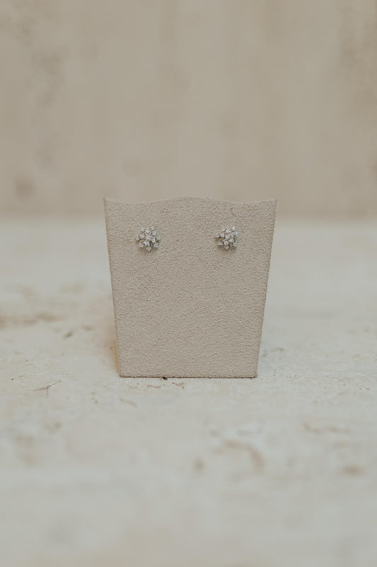 Brinco Estilizado Cristal Prata 925 Ródio Branco