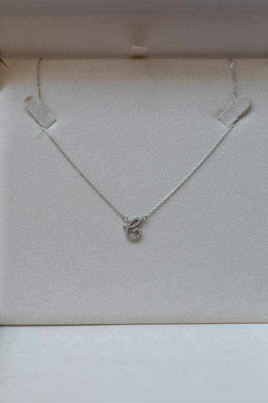 Colar Letra Personalizado 0,9mm Moissanite Prata 925