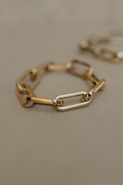 Choker 2 em 1 de Elos Lisos Dourado