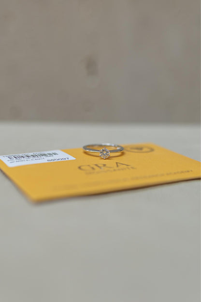 Anel Solitário 5mm Moissanite Prata 925 Ródio Branco