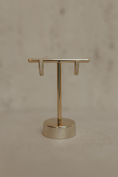 Brinco Argola Cravejada Dourado