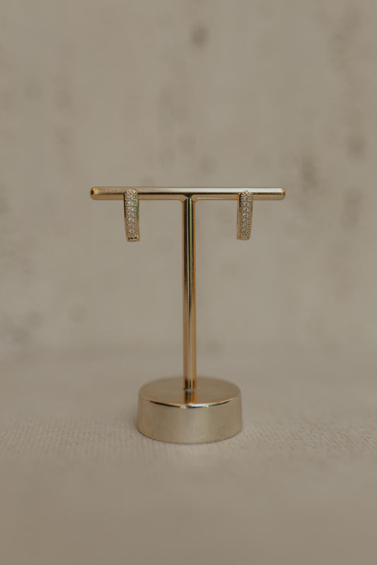 Brinco Argola Cravejada Dourado