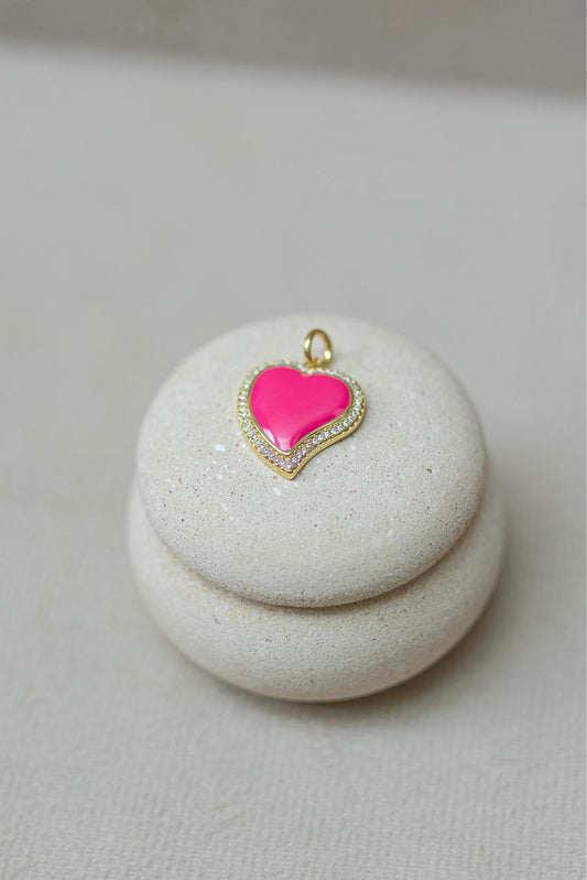 Pingente Coração Neon Dourado