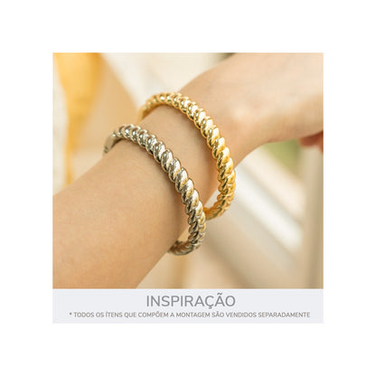 Bracelete Trançado Dourado
