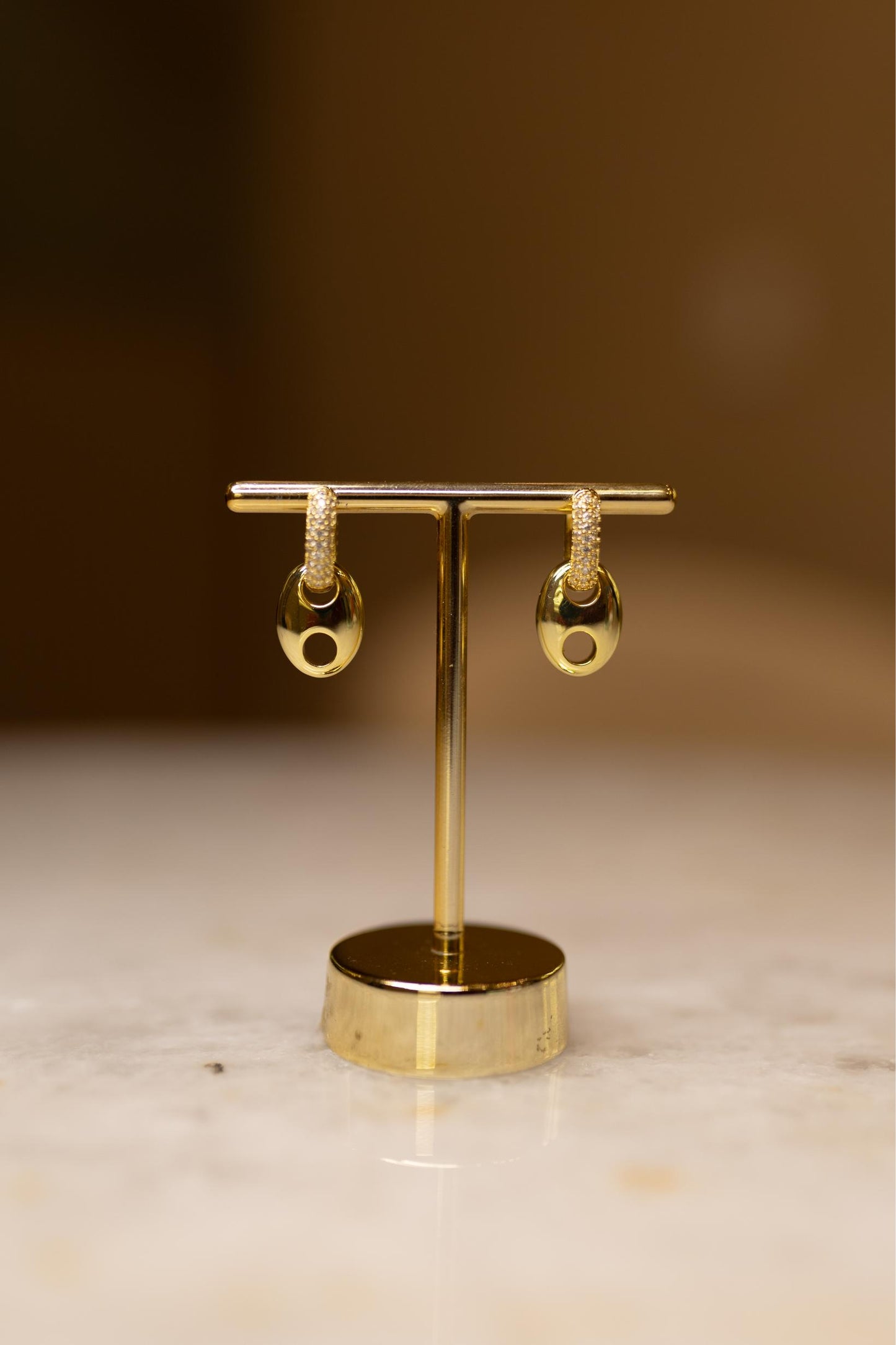 Brinco Argola Cravejada Inspo Dourado