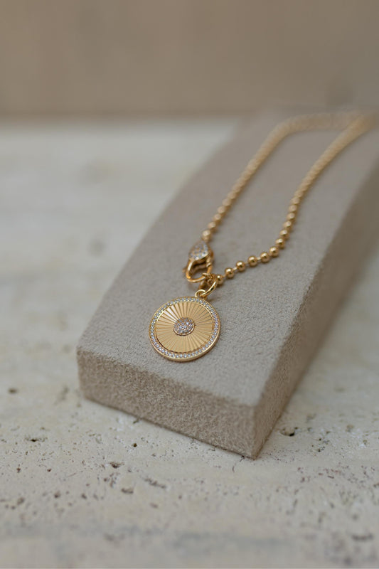 Colar Bolinhas Prata 925 Com Fecho Cravejado Dourado