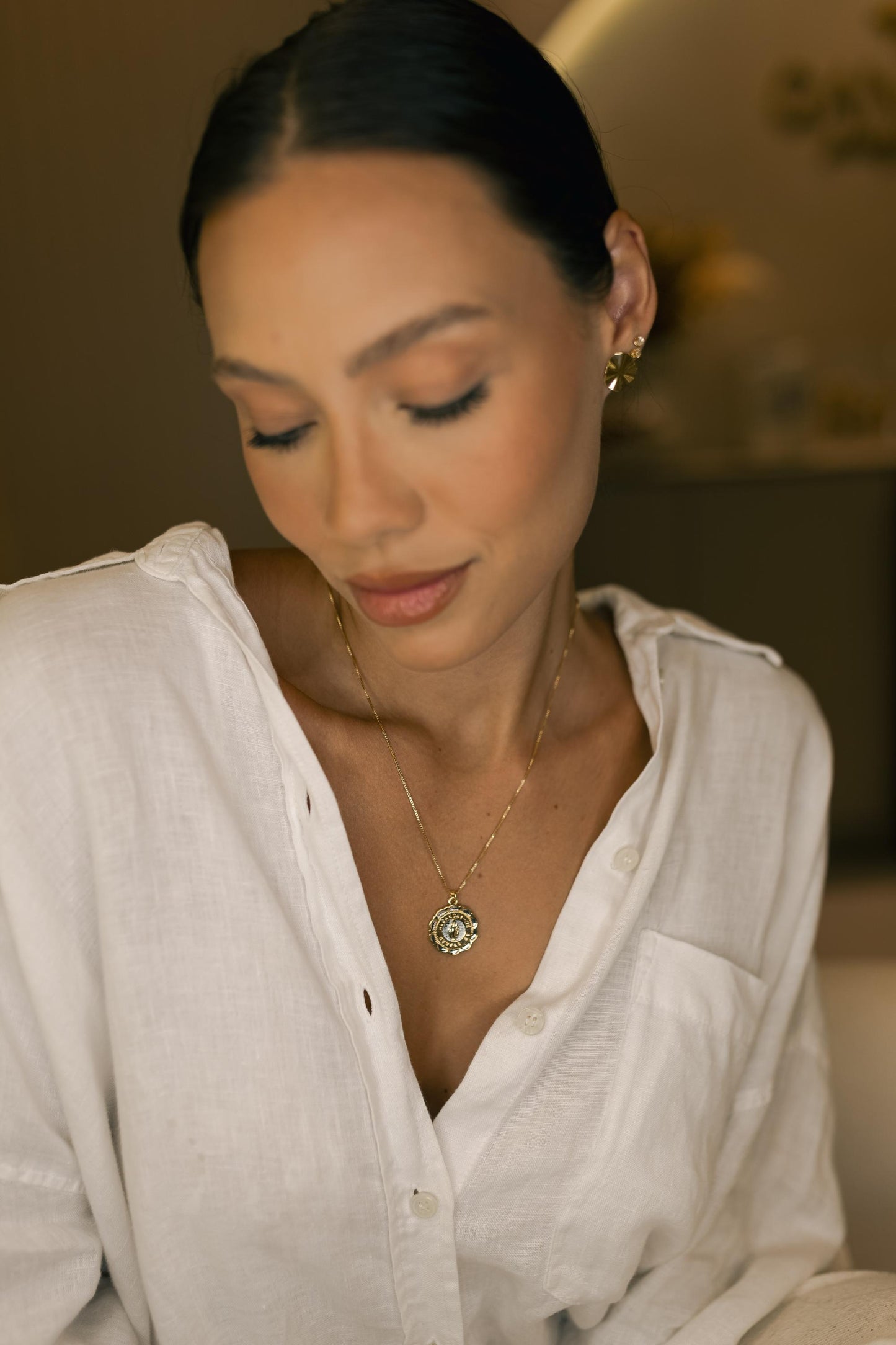 Colar Medalha Nossa Senhora das Graças Mix de Banhos