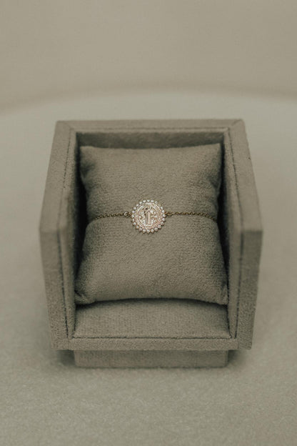 Pulseira São Bento Cravejada Dourado