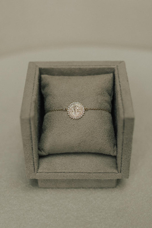 Pulseira São Bento Cravejada Dourado