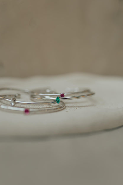 Bracelete Zircônia Ródio Branco