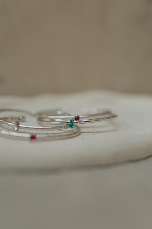 Bracelete Zircônia Ródio Branco