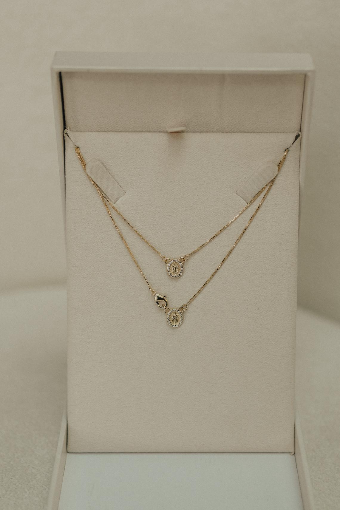 Colar Escapulário Nossa Senhora das Graças Dourado