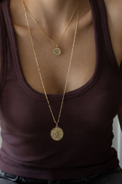 Colar Moeda Antiga Dourado