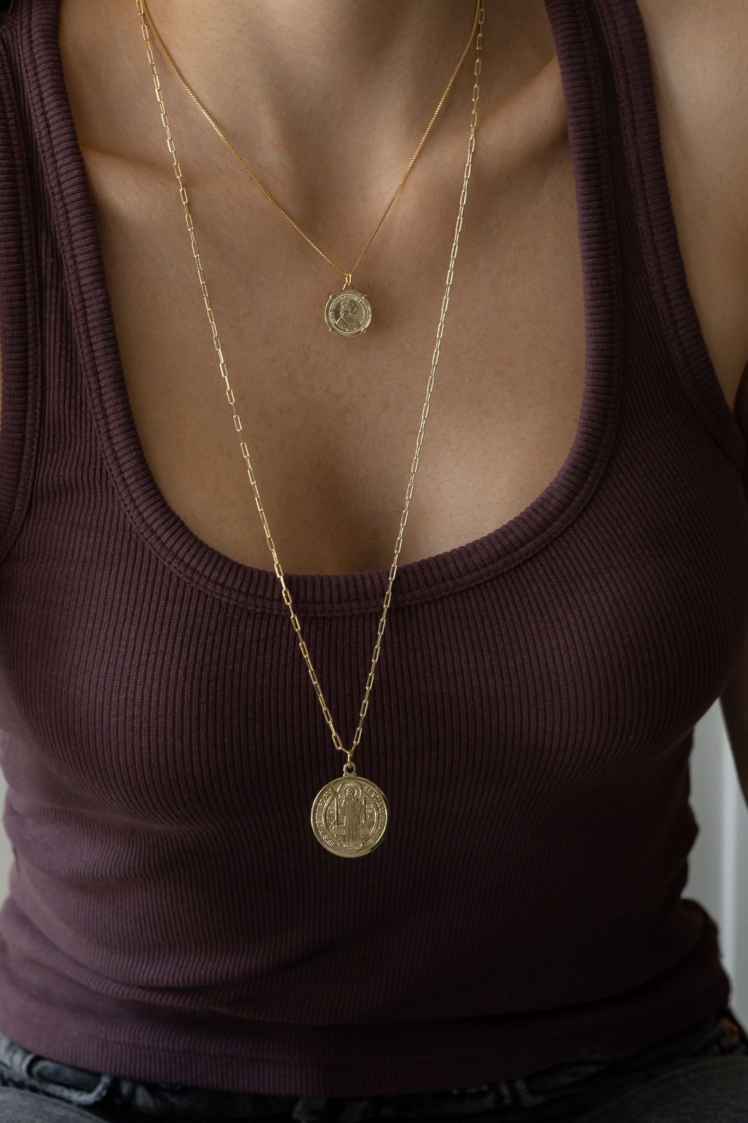 Colar Moeda Antiga Dourado