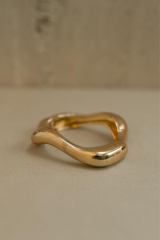 Bracelete Ondulado Bojudo Dourado