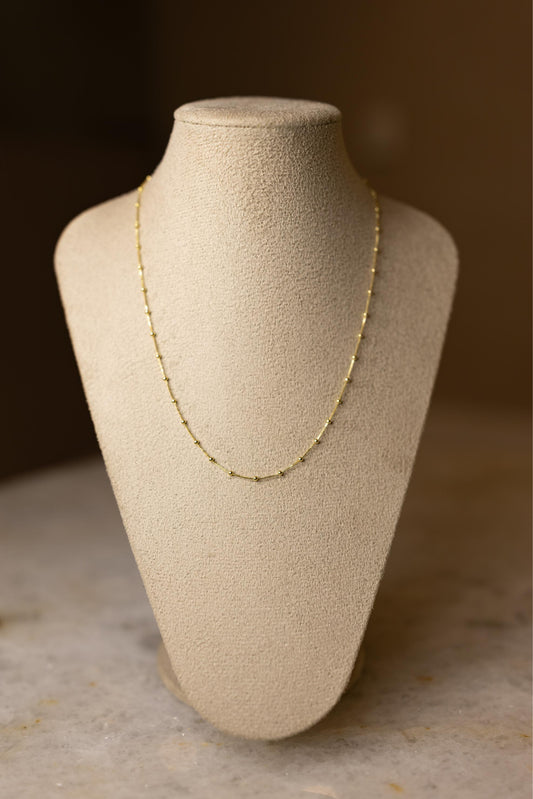Colar Choker Mini Bolinhas Dourado