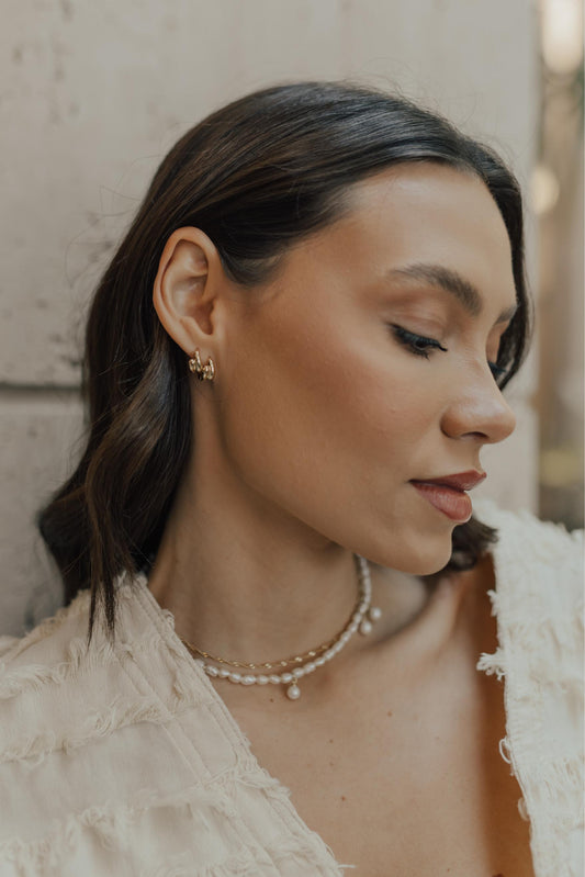 Brinco Argola Gota Slim Dourado