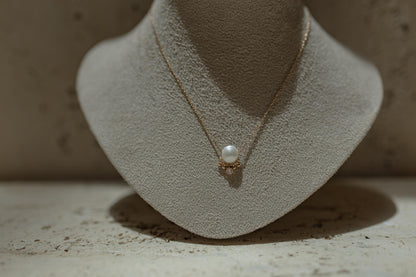 Colar Pérola de Água Doce Dourado