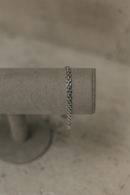 Pulseira Cadeado Ródio Branco