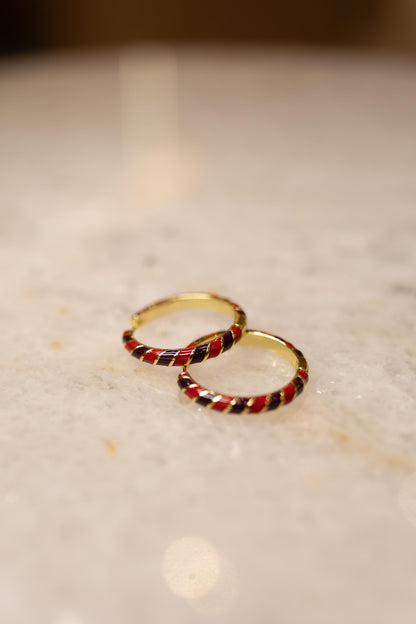Brinco Argola Bicolor Dourado