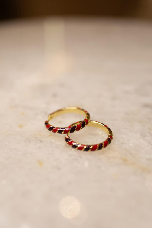Brinco Argola Bicolor Dourado