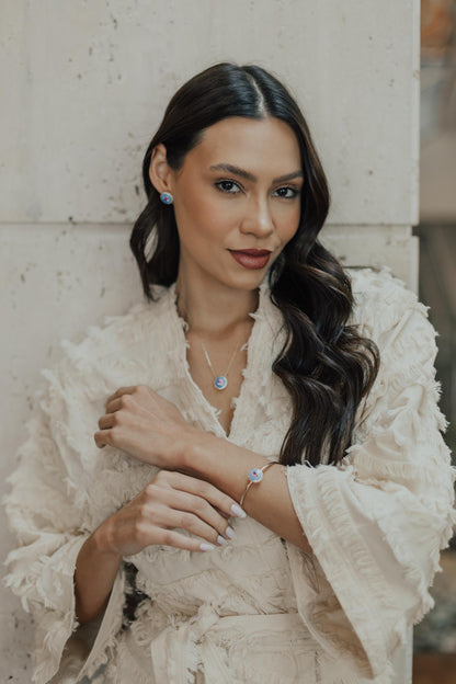 Colar Rainbow Esmaltado Dourado