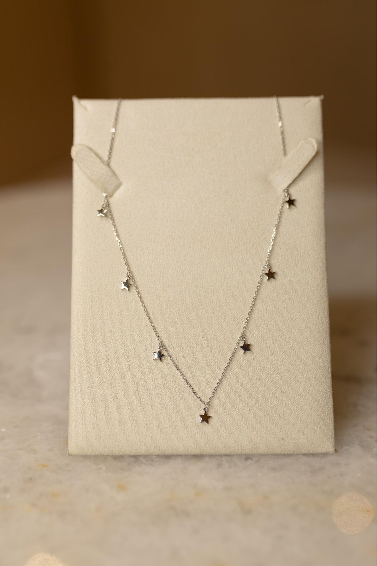 Colar Estrelas Prata 925 Ródio Branco