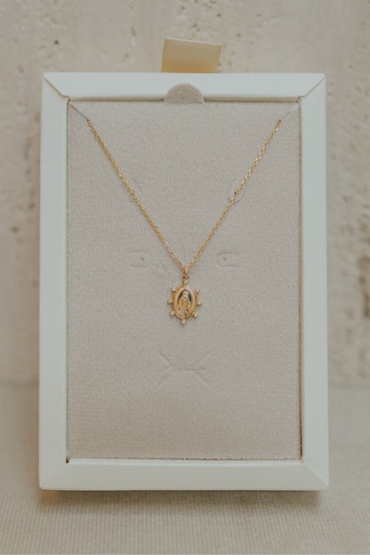 Colar Nossa Senhora das Graças Confete Prata 925 Ouro