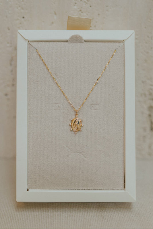 Colar Nossa Senhora das Graças Confete Prata 925 Ouro