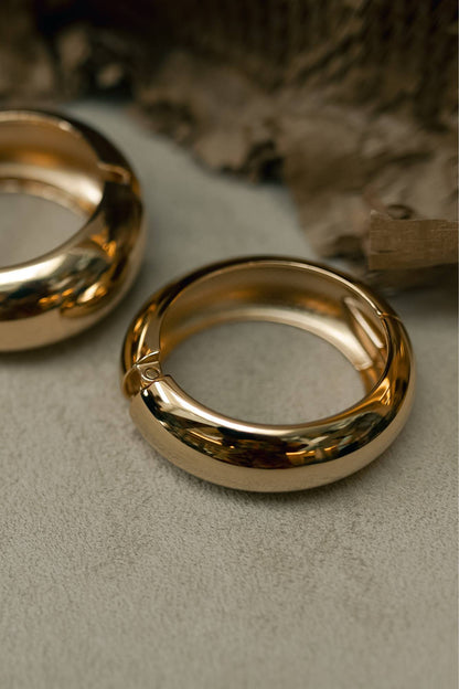 Bracelete Maxi Liso Dourado