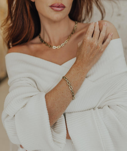 Pulseira de Elos Dourado