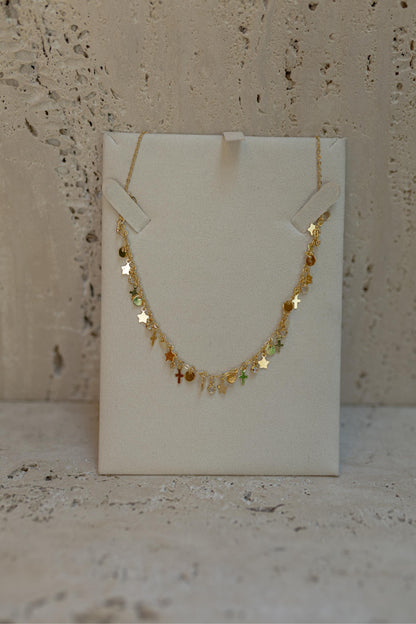 Colar Choker Charms Dourado