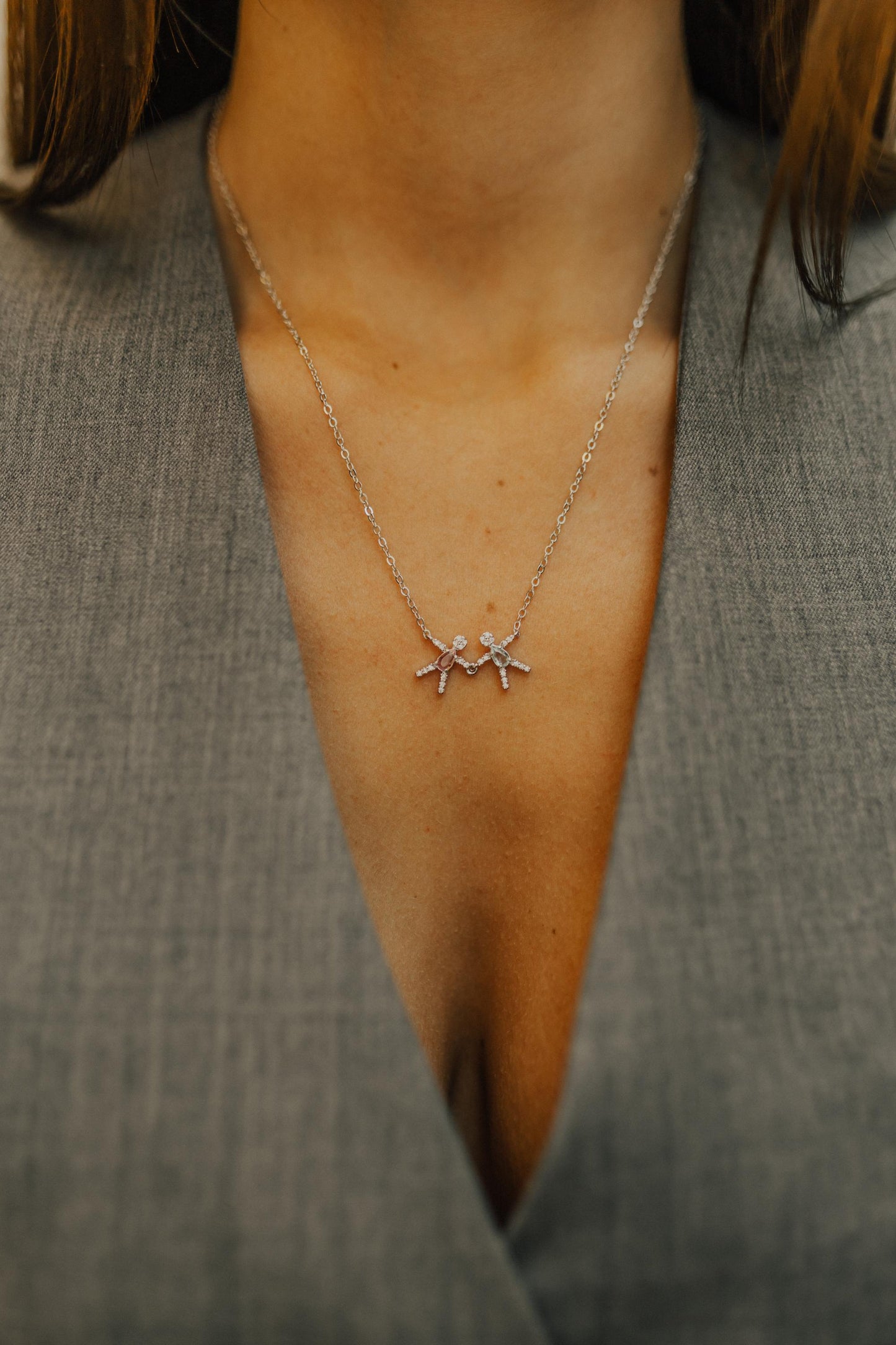 Colar Filho Cravejado com Ponto de Luz Ródio Branco